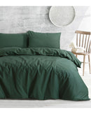 Amsons Royale Cotton Quilt Duvet Doona Cover Set with Europeon pillowcases - Sage Amsons