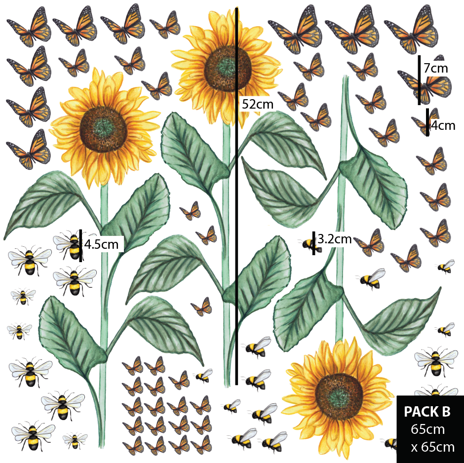 Sunflower Decal Polka Art Prints