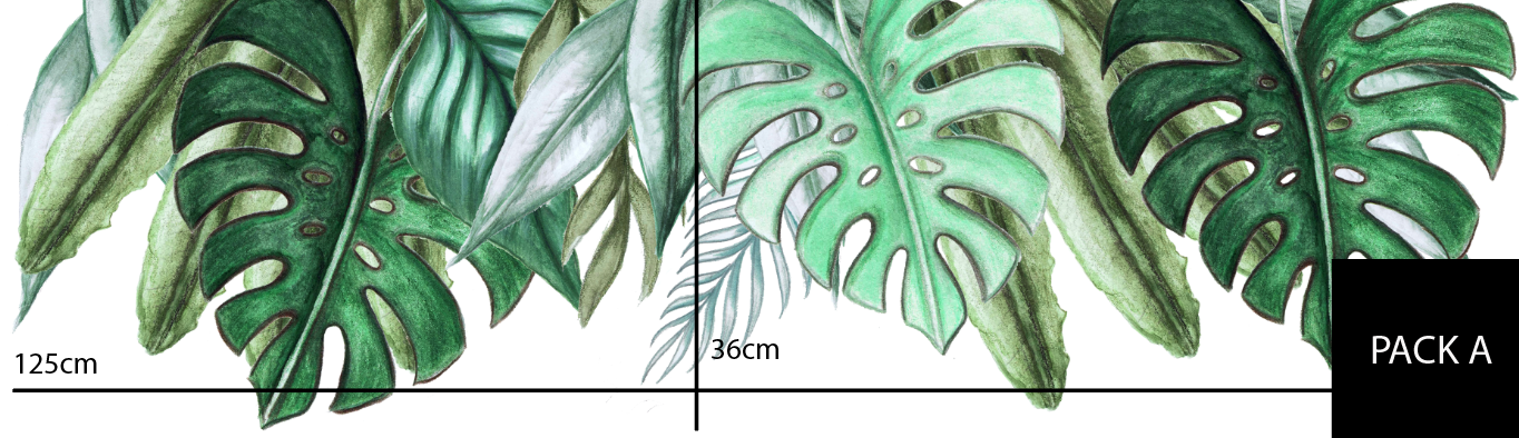 Jungle Leaves Wall Decals 