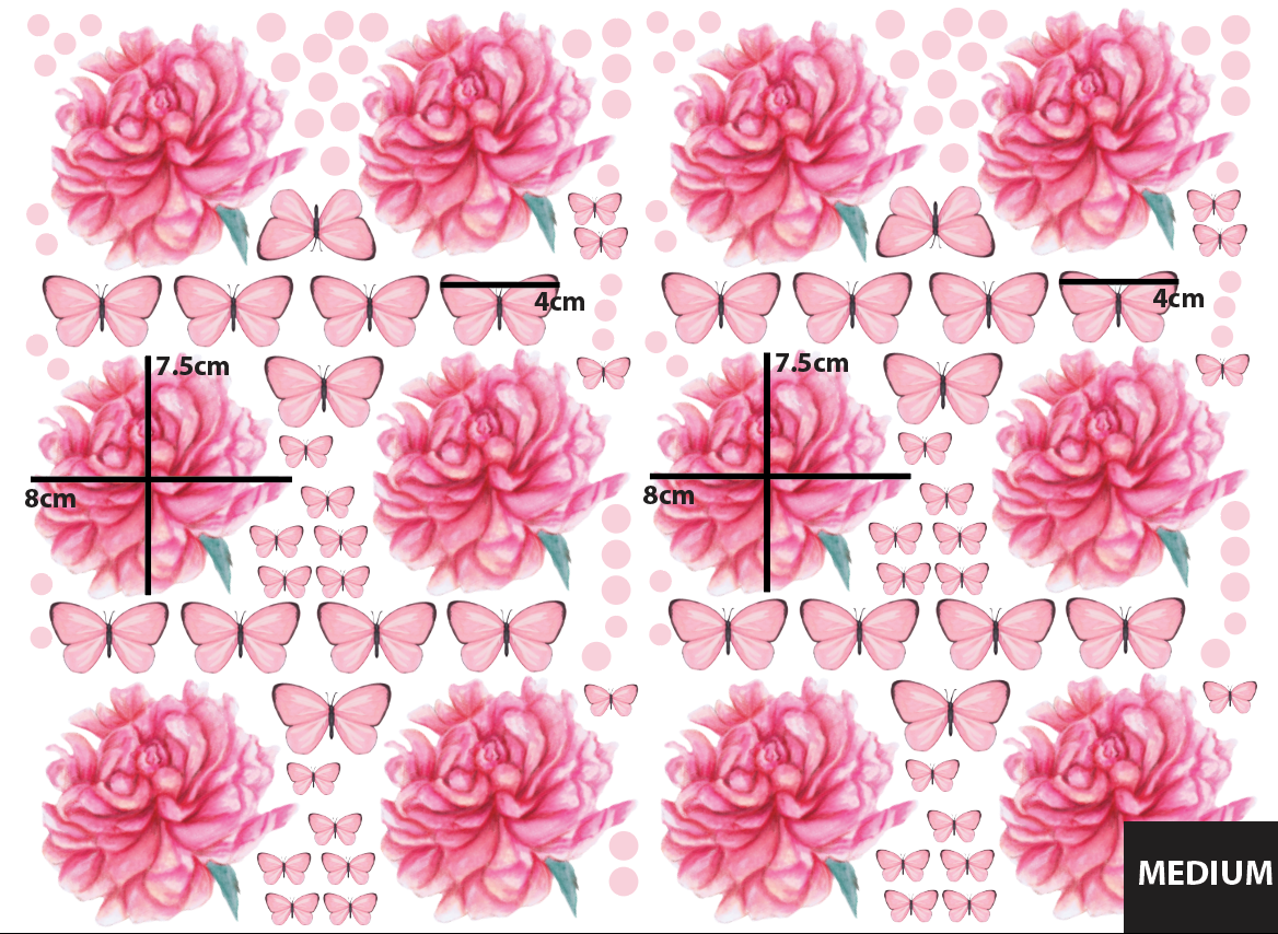 Sprinkled Peonies Polka Art Prints