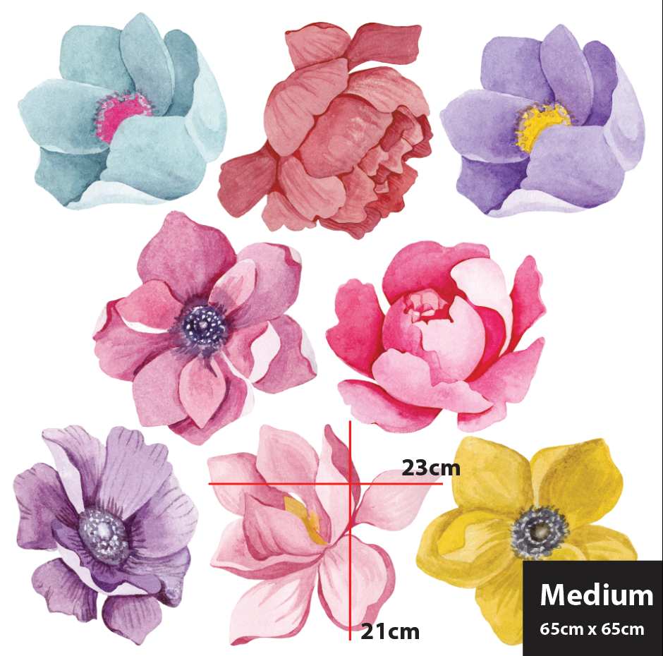 Flower Power Polka Art Prints