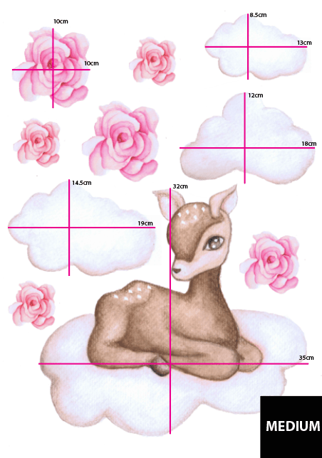 Doe in the Clouds Polka Art Prints