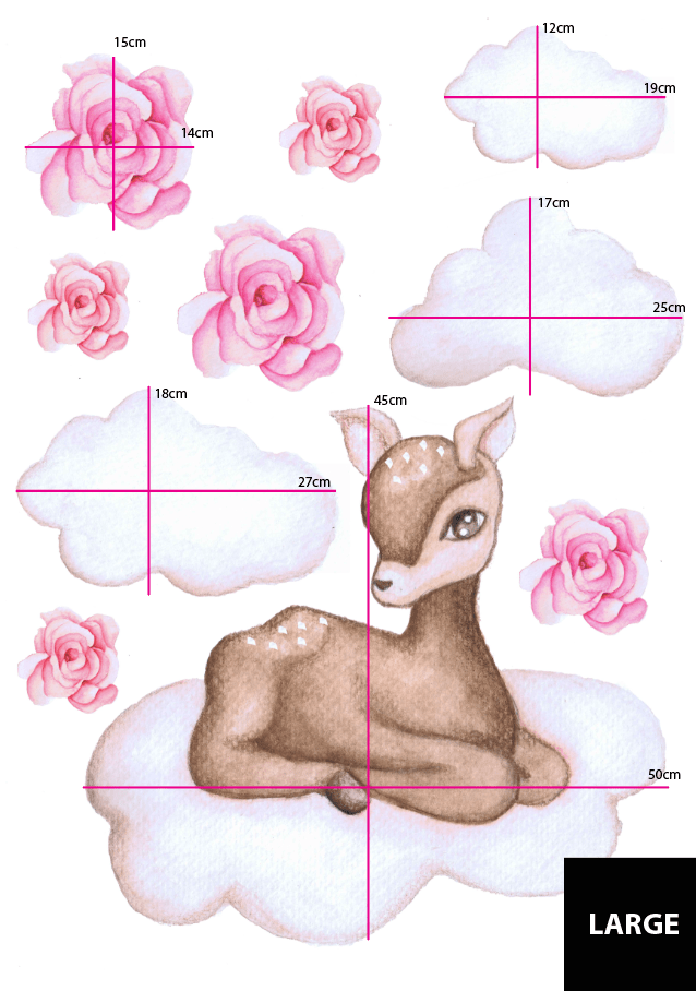 Doe in the Clouds Polka Art Prints