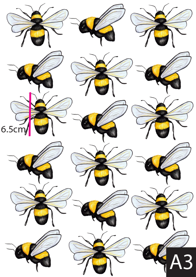 The Flowers & The Bees Polka Art Prints