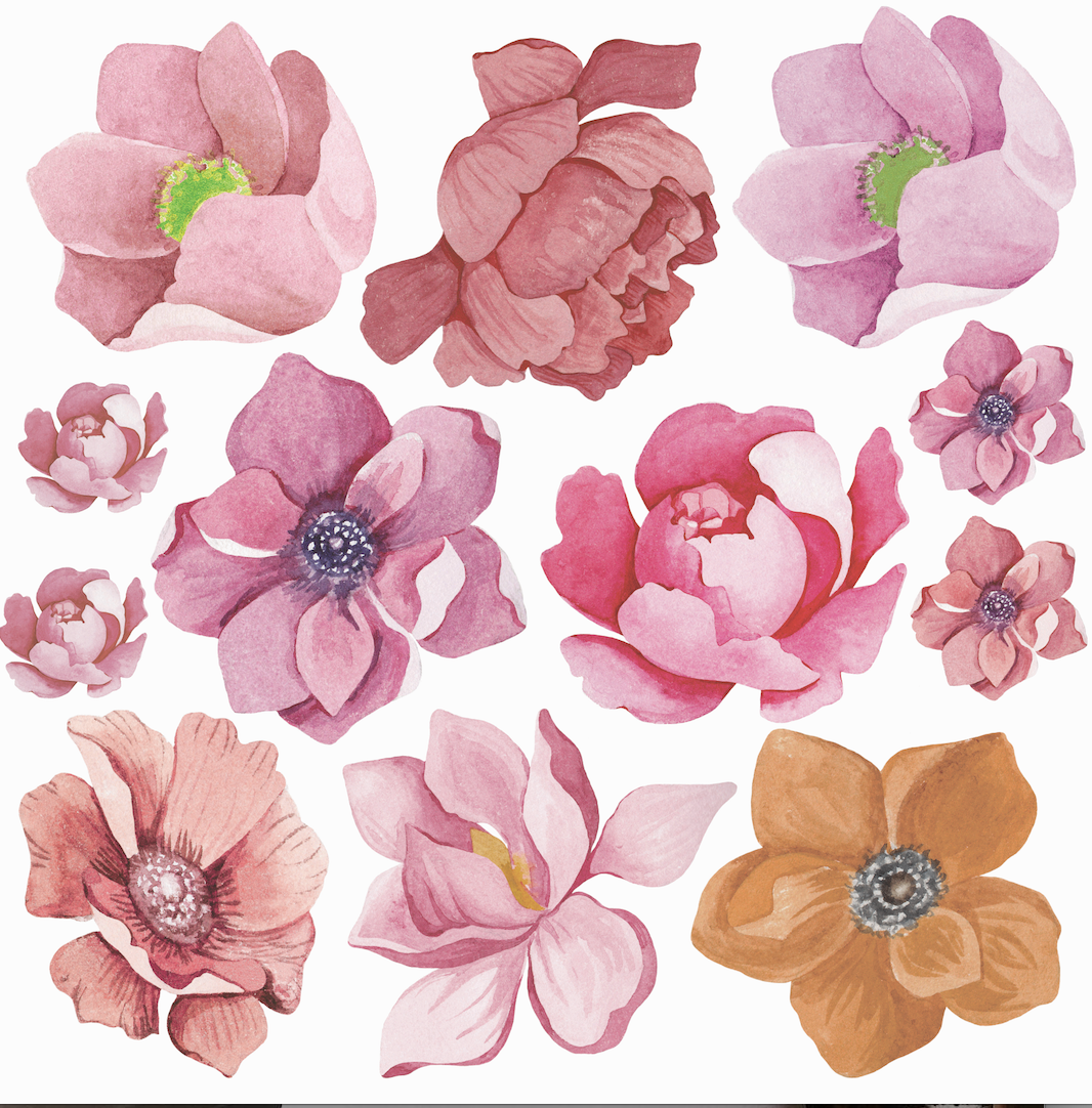 Flower Power Polka Art Prints