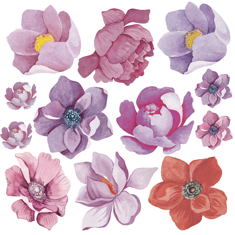 Flower Power Polka Art Prints