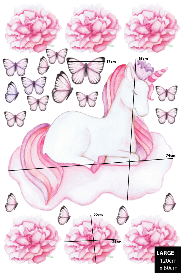 Single Unicorn Polka Art Prints