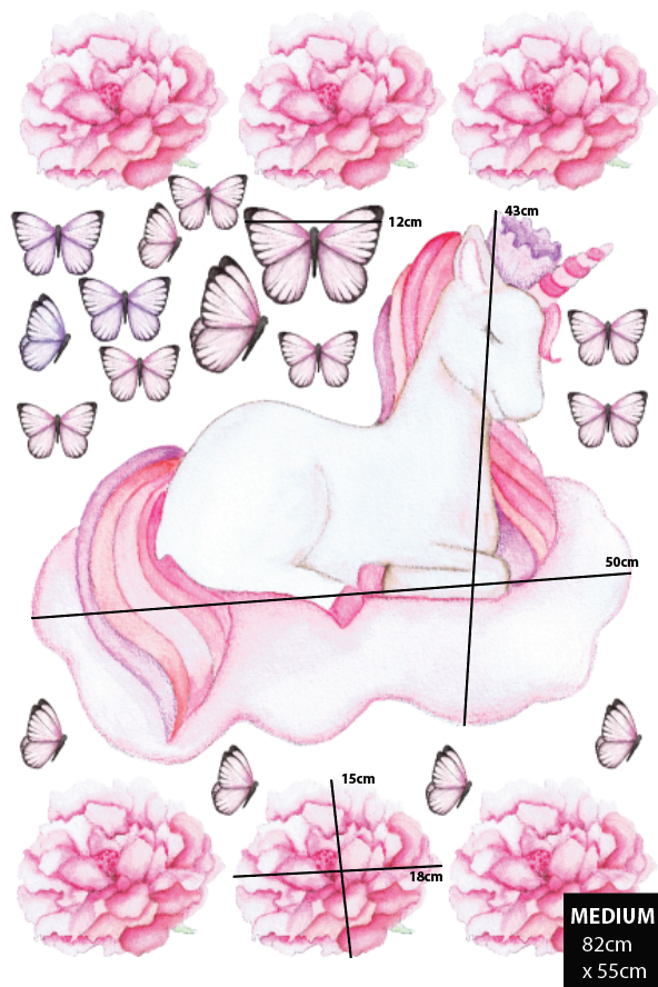 Single Unicorn Polka Art Prints