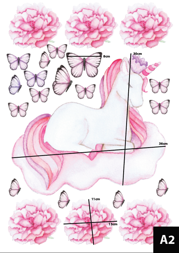 Single Unicorn Polka Art Prints