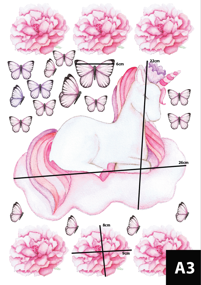 Single Unicorn Polka Art Prints