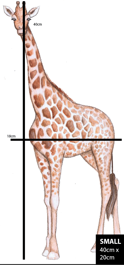 Single Giraffe Polka Art Prints