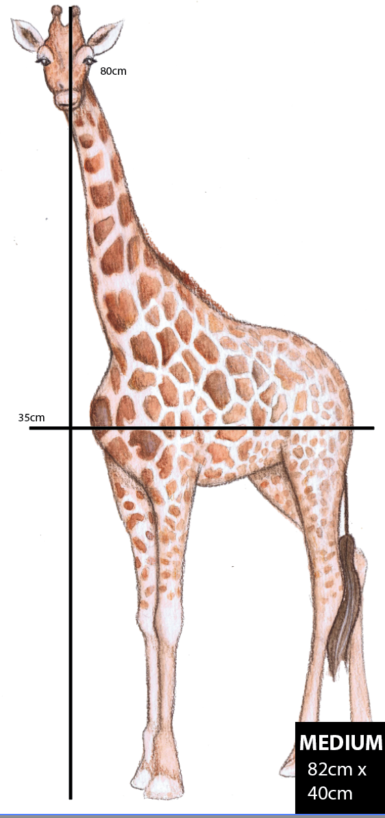 Single Giraffe Polka Art Prints