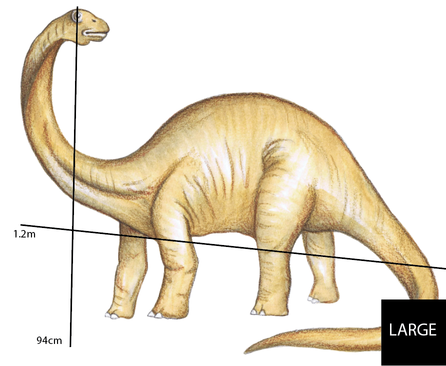 Single Brachiosaurus Polka Art Prints