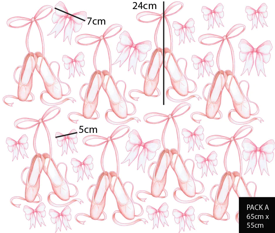 Ballet Slippers & Bows Polka Art Prints