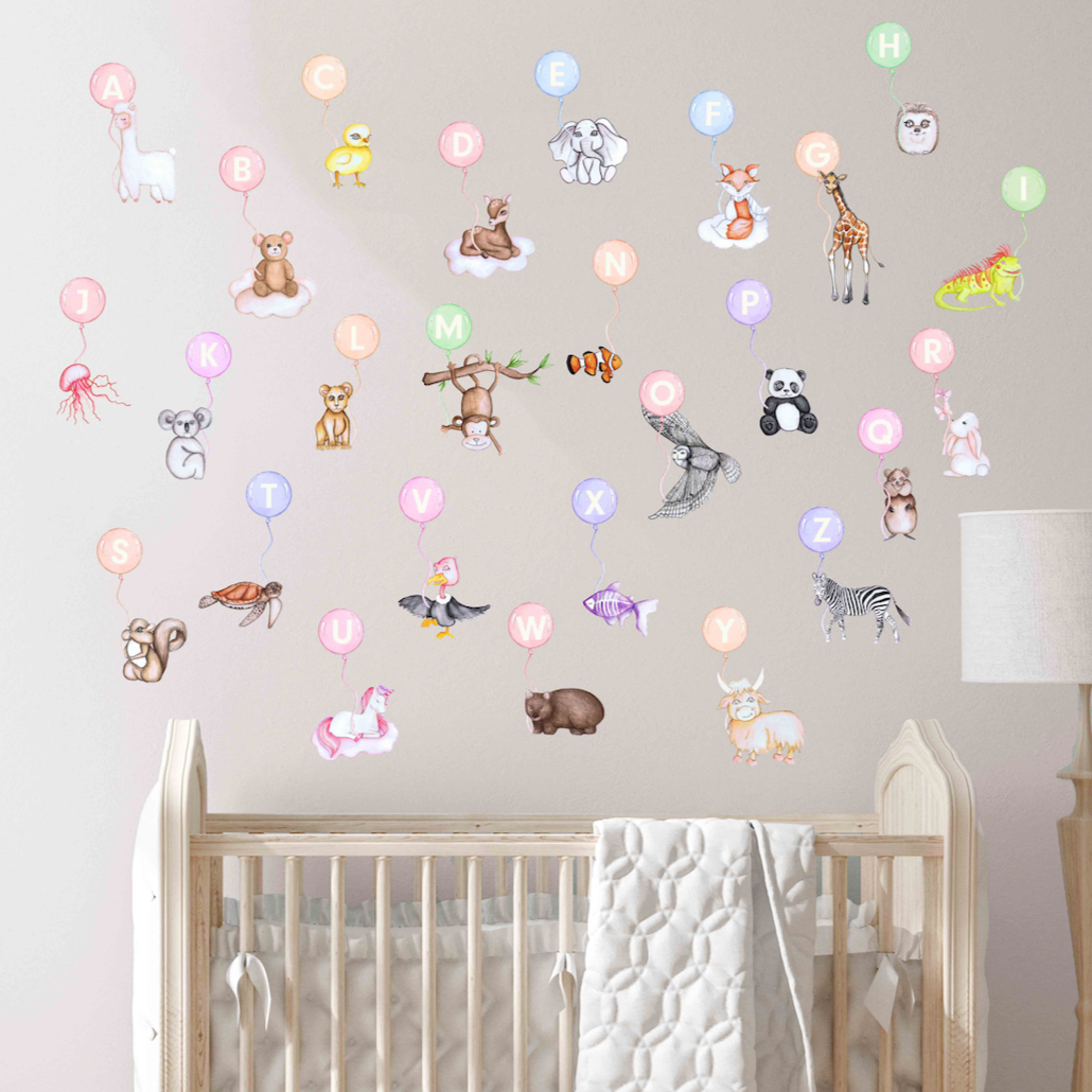 Animal Alphabet Polka Art Prints