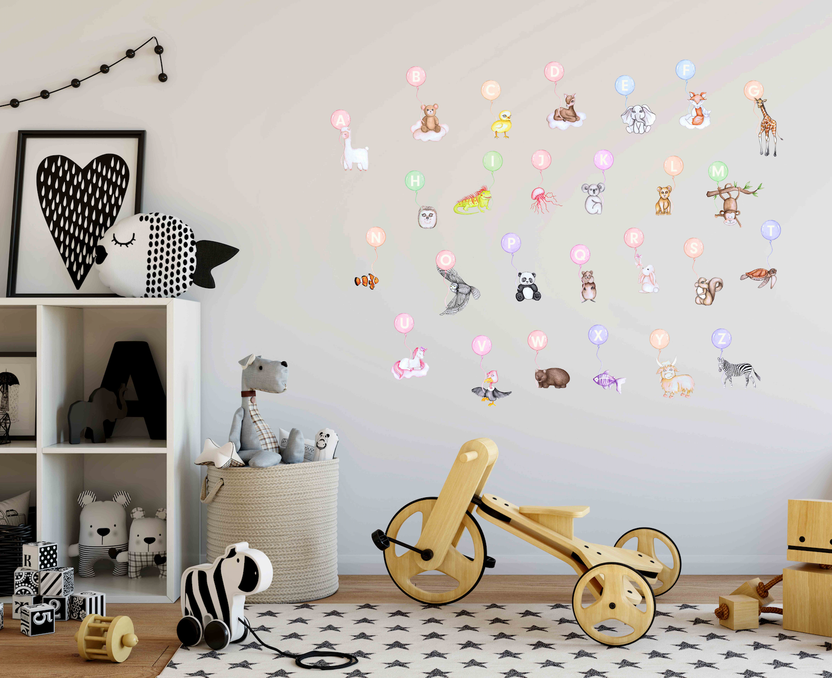 Animal Alphabet Polka Art Prints