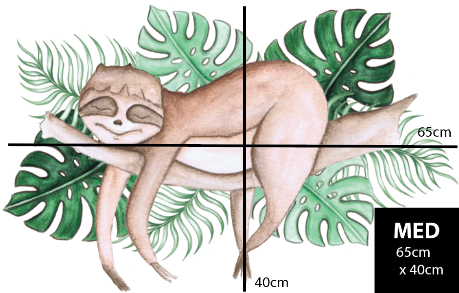 Sleepy Sloth Polka Art Prints