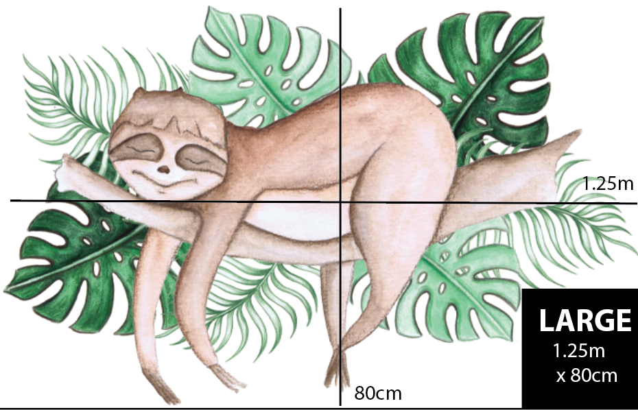 Sleepy Sloth Polka Art Prints