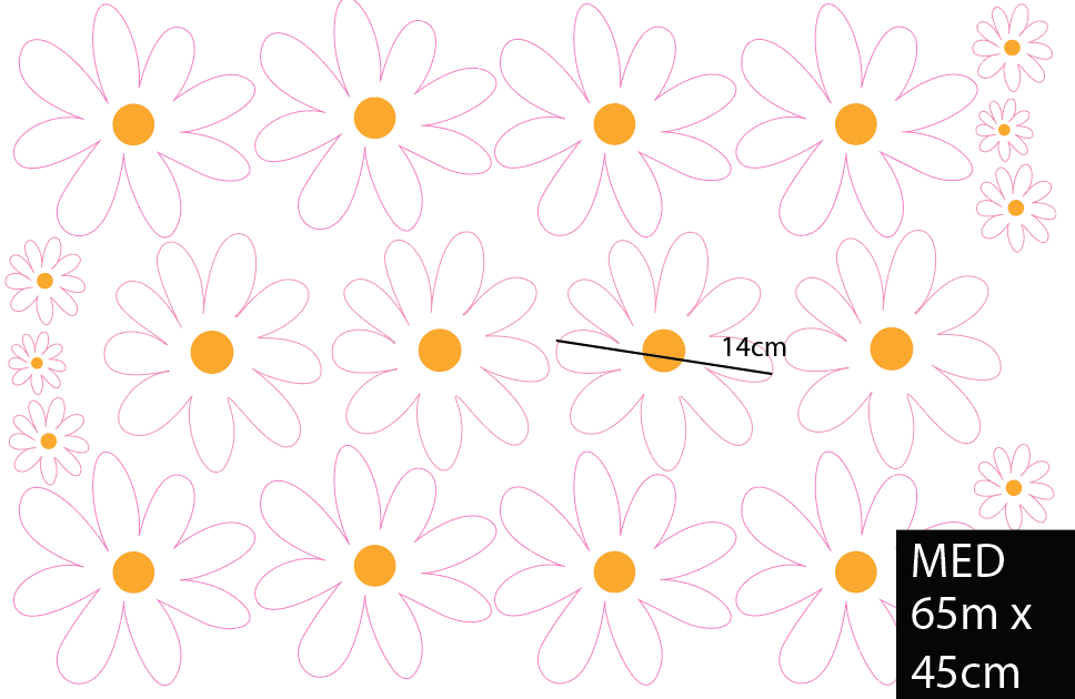 White Daisy Wall Decals