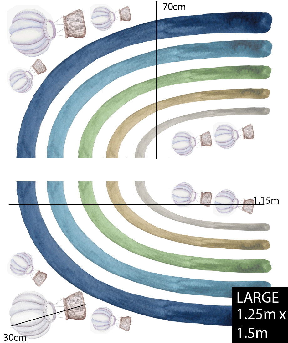 Large Rainbow Wall Decal