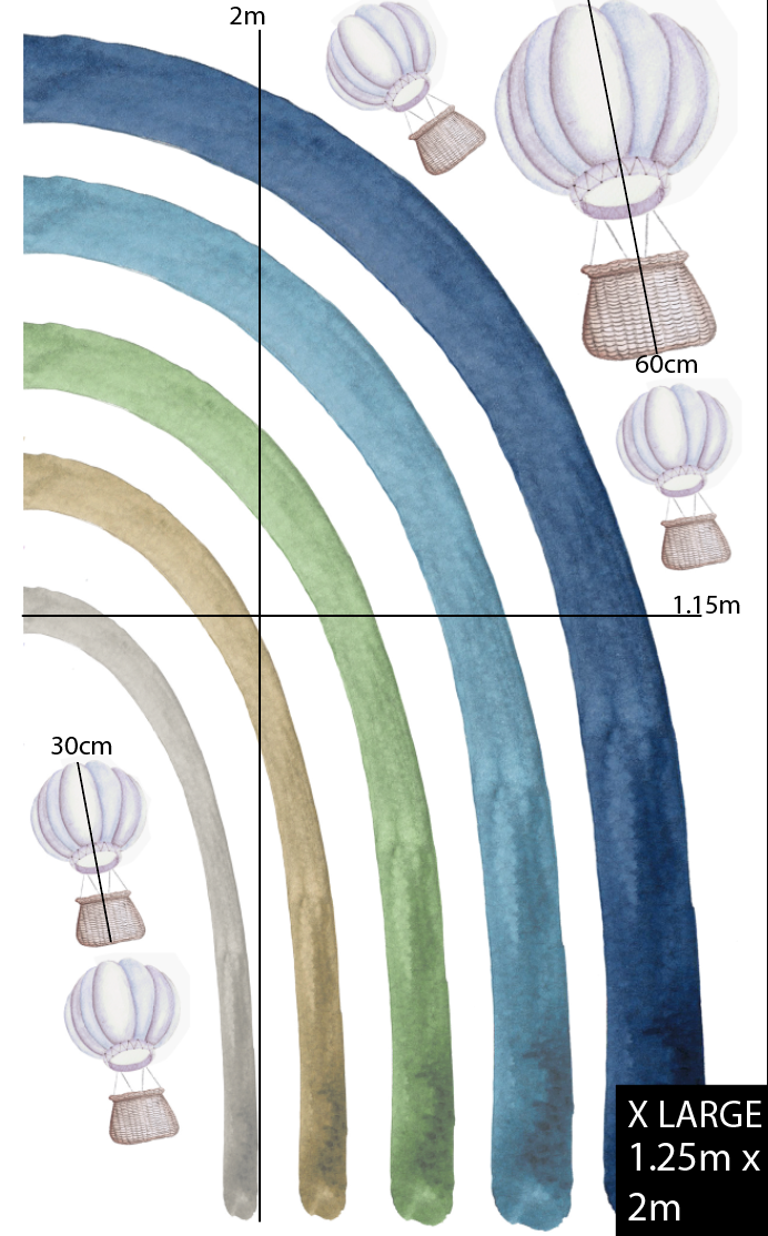 Large Rainbow Wall Decal