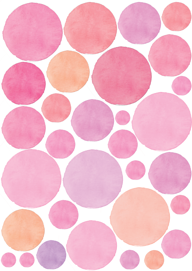 Watercolour Polka Dot Wall Decals Polka Art Prints