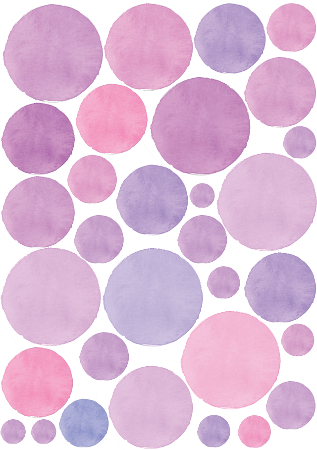 Watercolour Polka Dot Wall Decals Polka Art Prints