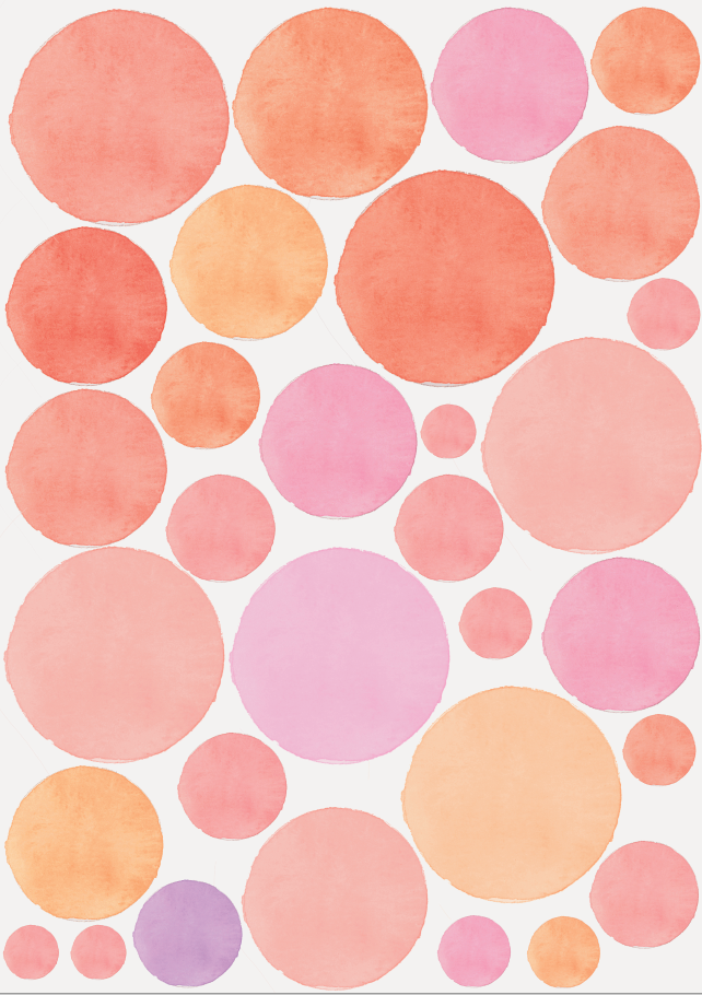Watercolour Polka Dot Wall Decals Polka Art Prints