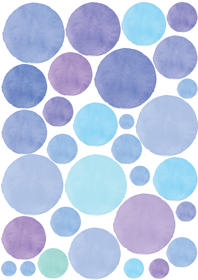Watercolour Polka Dot Wall Decals Polka Art Prints