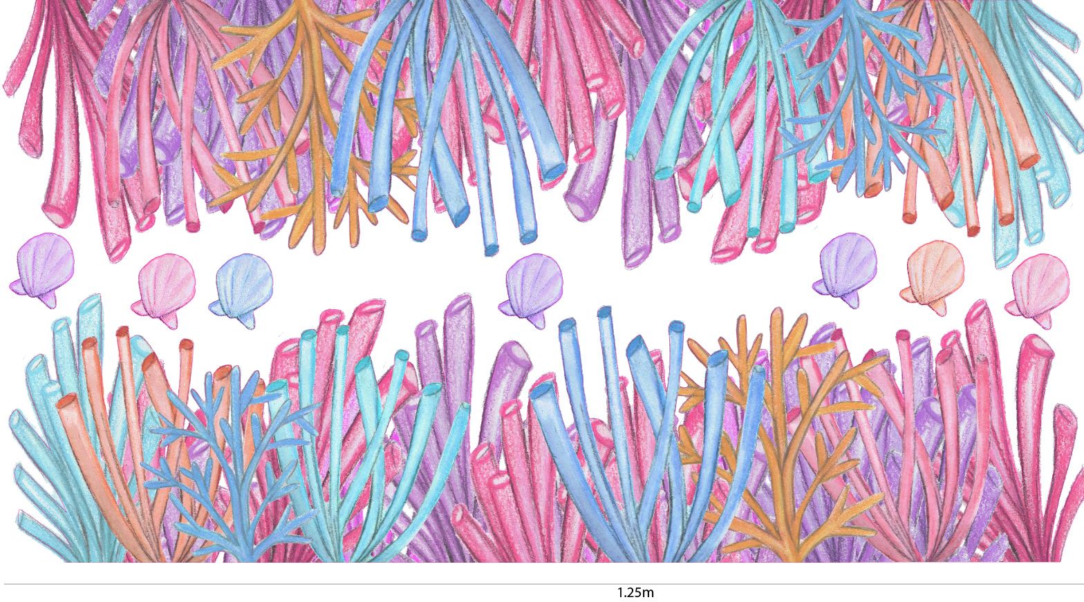 Coral Runner Polka Art Prints