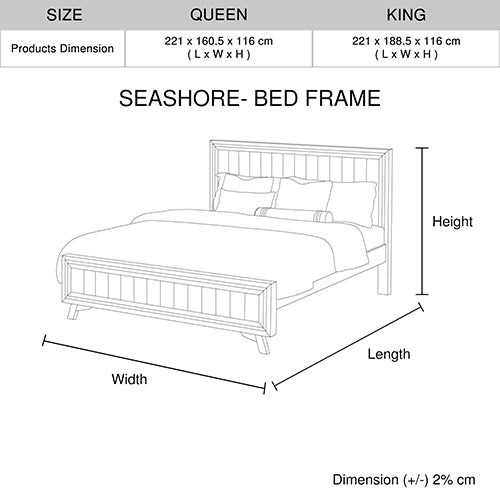 Seashore Silver Brush Acacia Queen Bed Frame Melbournians Furniture