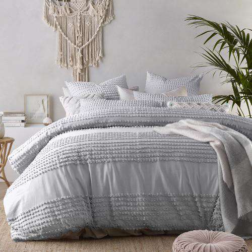 Vintage Design Silver Betty Cotton Quilt Cover Set Vintage Design