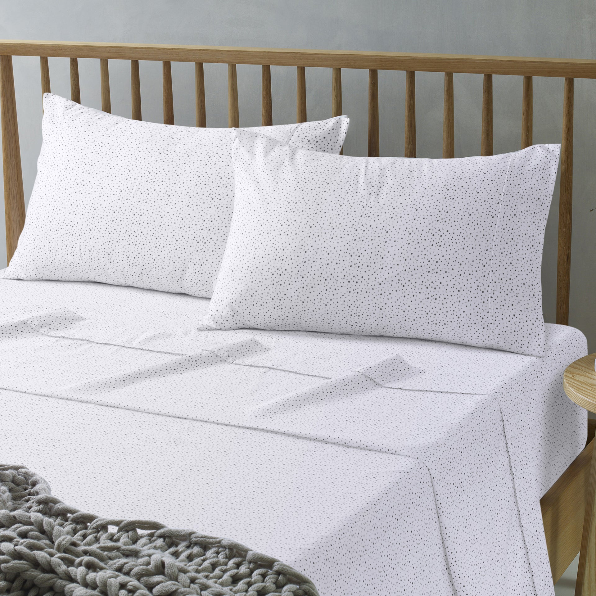 The Big Sleep Spotty Printed Microfibre Sheet Set The Big Sleep