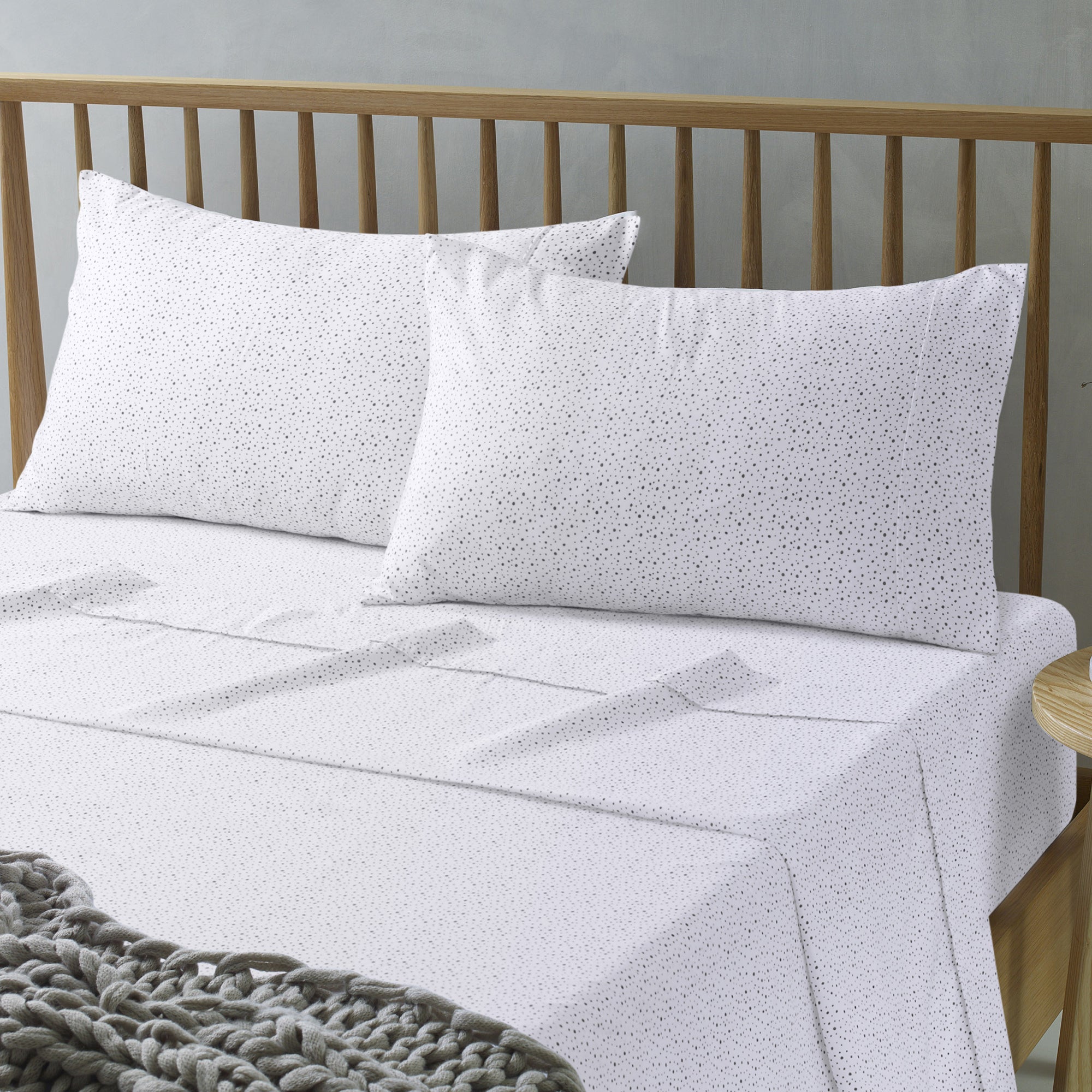 The Big Sleep Spotty Printed Microfibre Sheet Set The Big Sleep