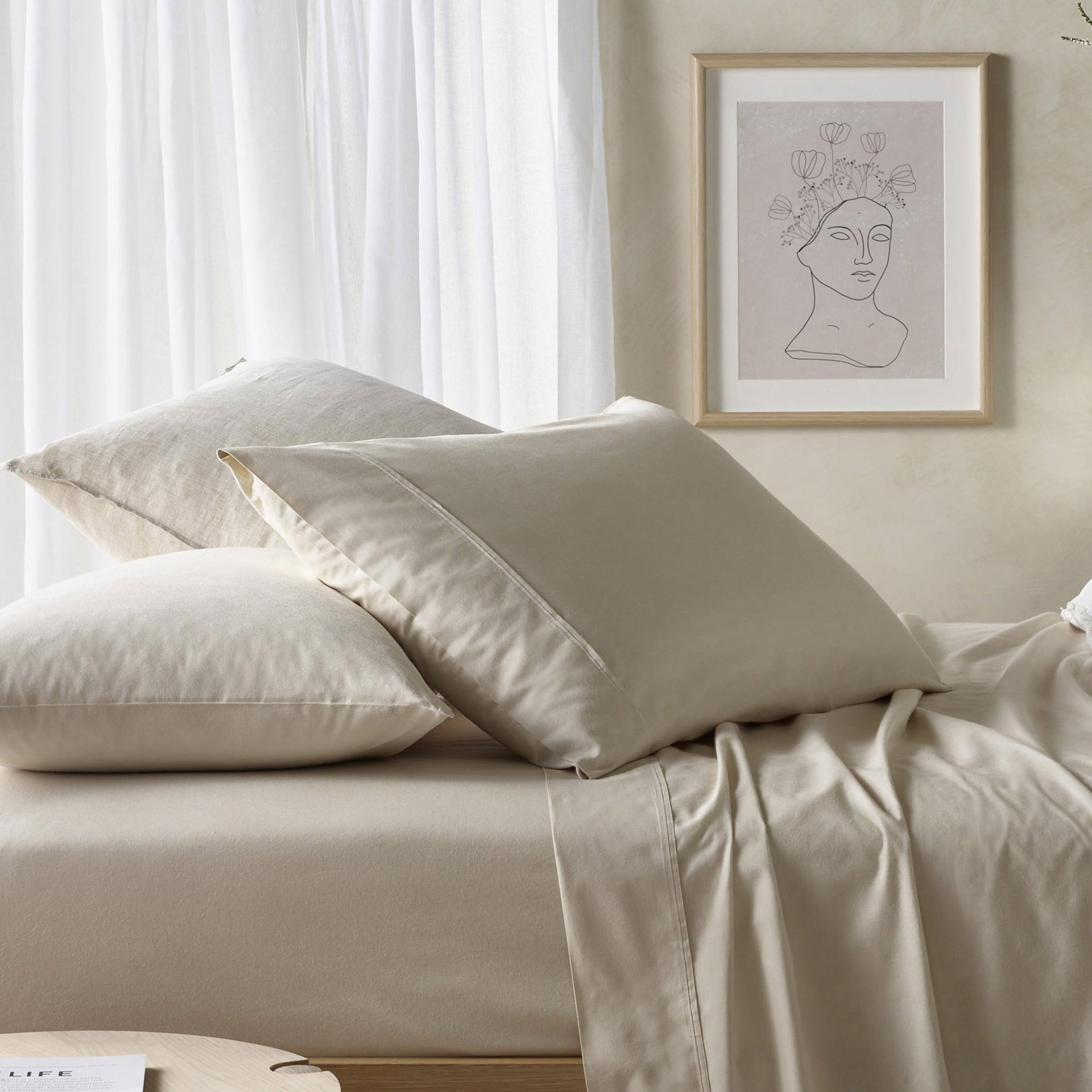 Vintage Design Stone Eucalyptus & Cotton Sheet Set Vintage Design