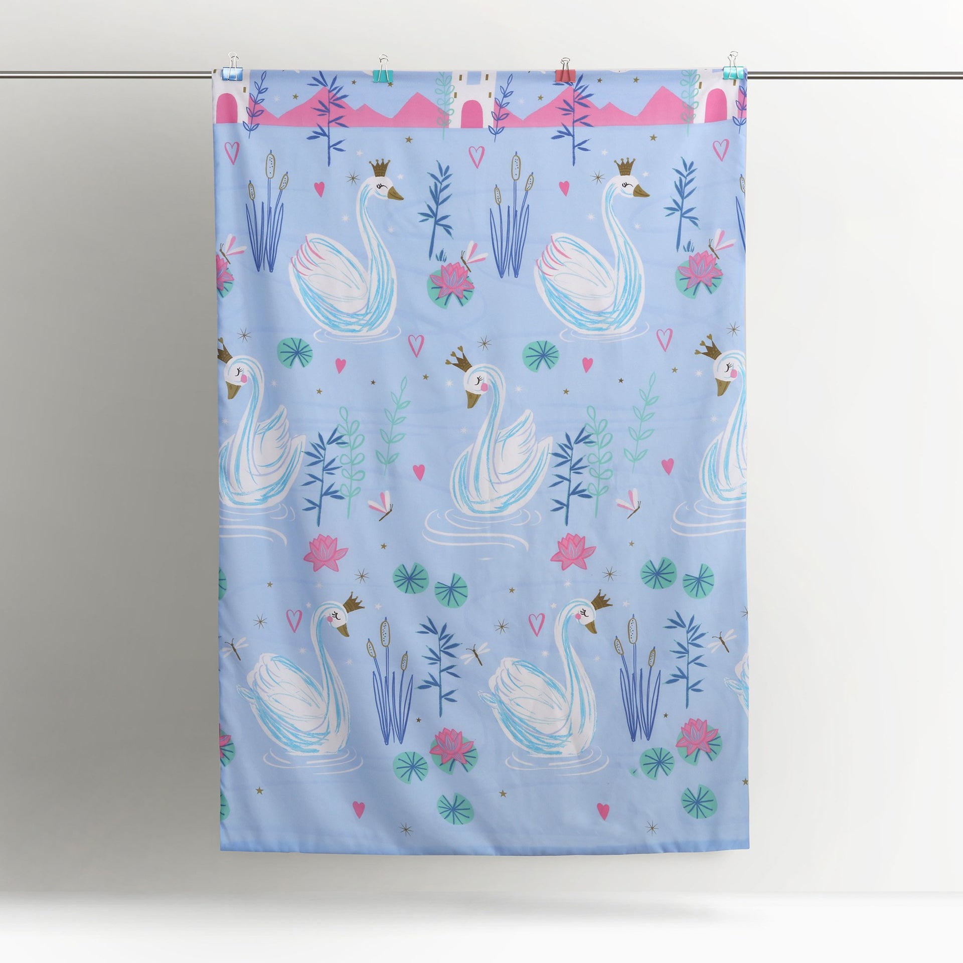 Happy Kids Swan Glow In The Dark Quilt Cover Set Happy Kids Bedding