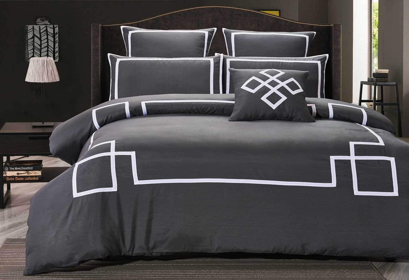 Luxton Burgess Charcoal Quilt Cover Set Luxton