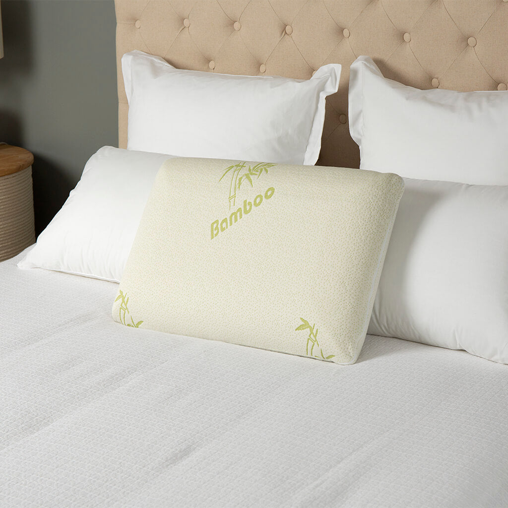 Comfortech Memory Foam Pillow with Bamboo Cover - Medium & Firm Tontine