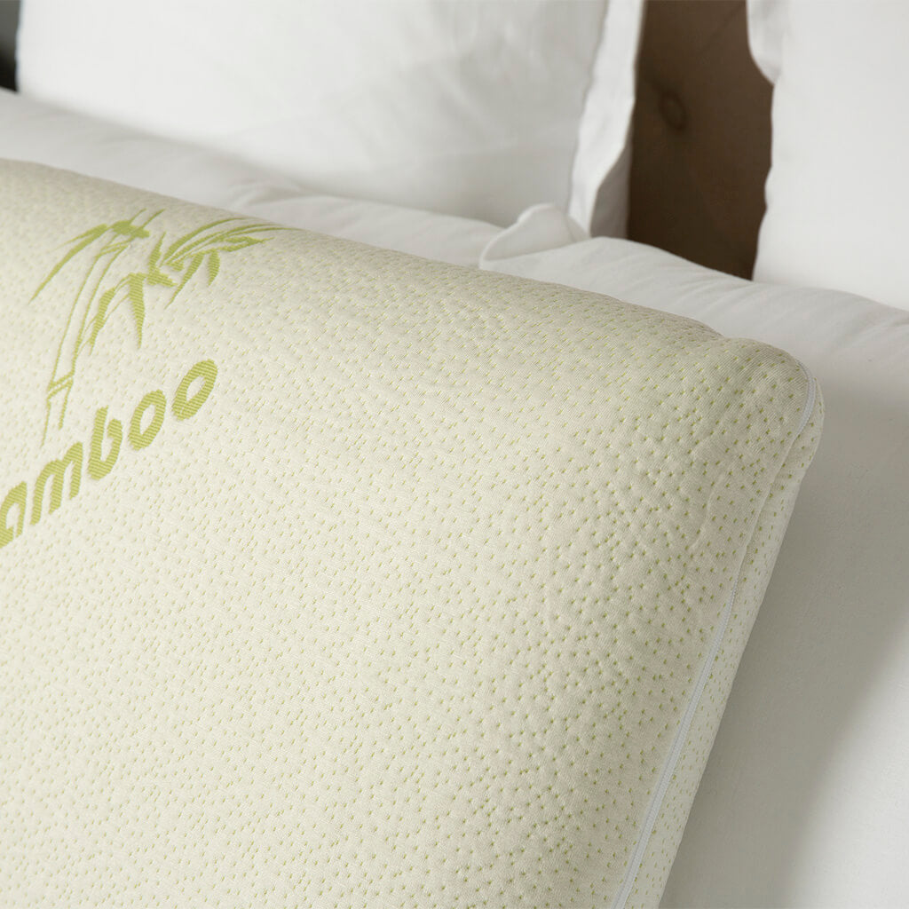 Comfortech Memory Foam Pillow with Bamboo Cover - Medium & Firm Tontine