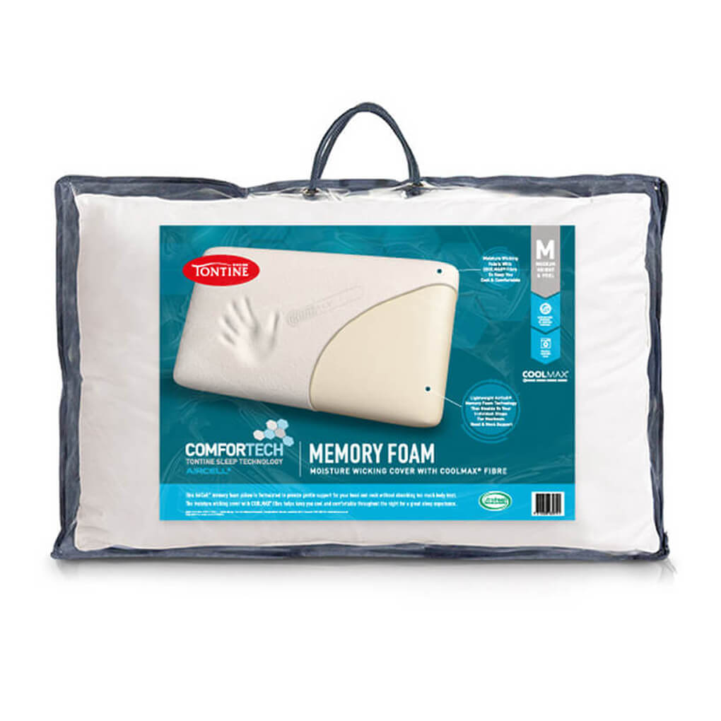 Comfortech Coolmax Memory Foam Pillow Tontine
