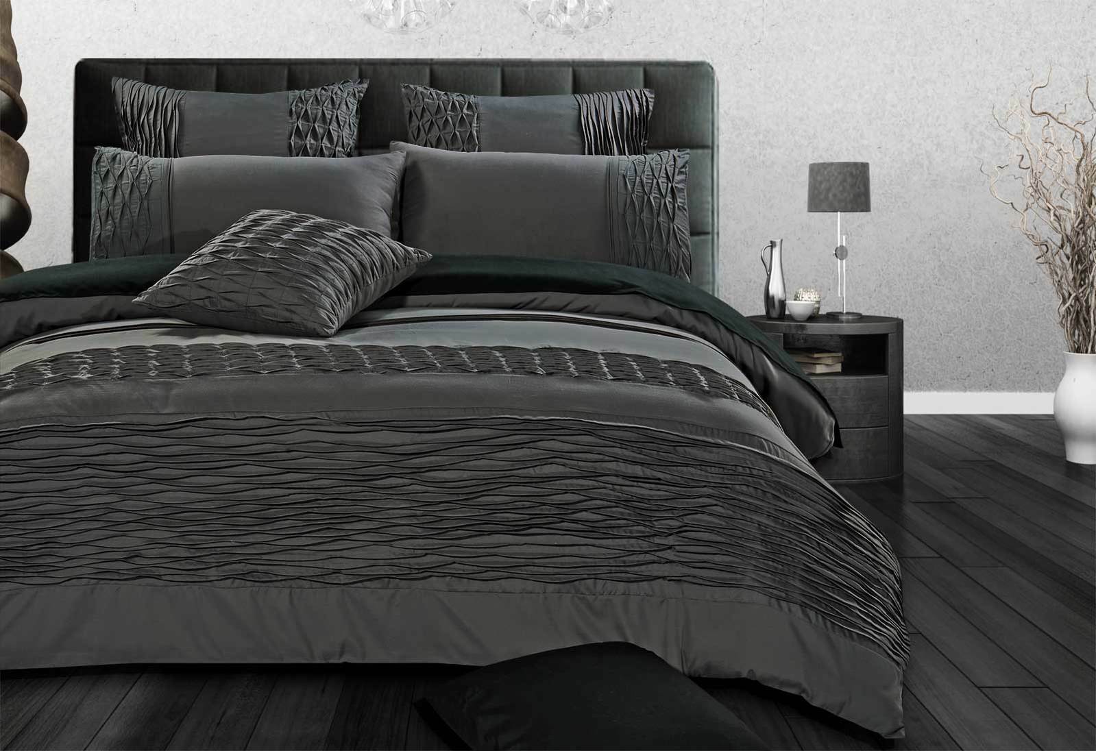 Luxton Cecilio Grey Quilt Cover Set Luxton