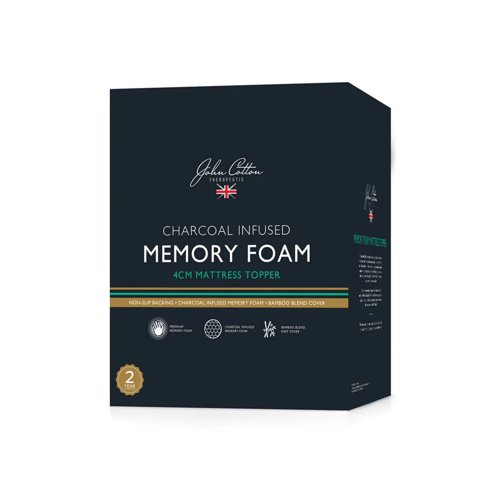 John Cotton Charcoal Infused Memory Foam Mattress Topper John Cotton