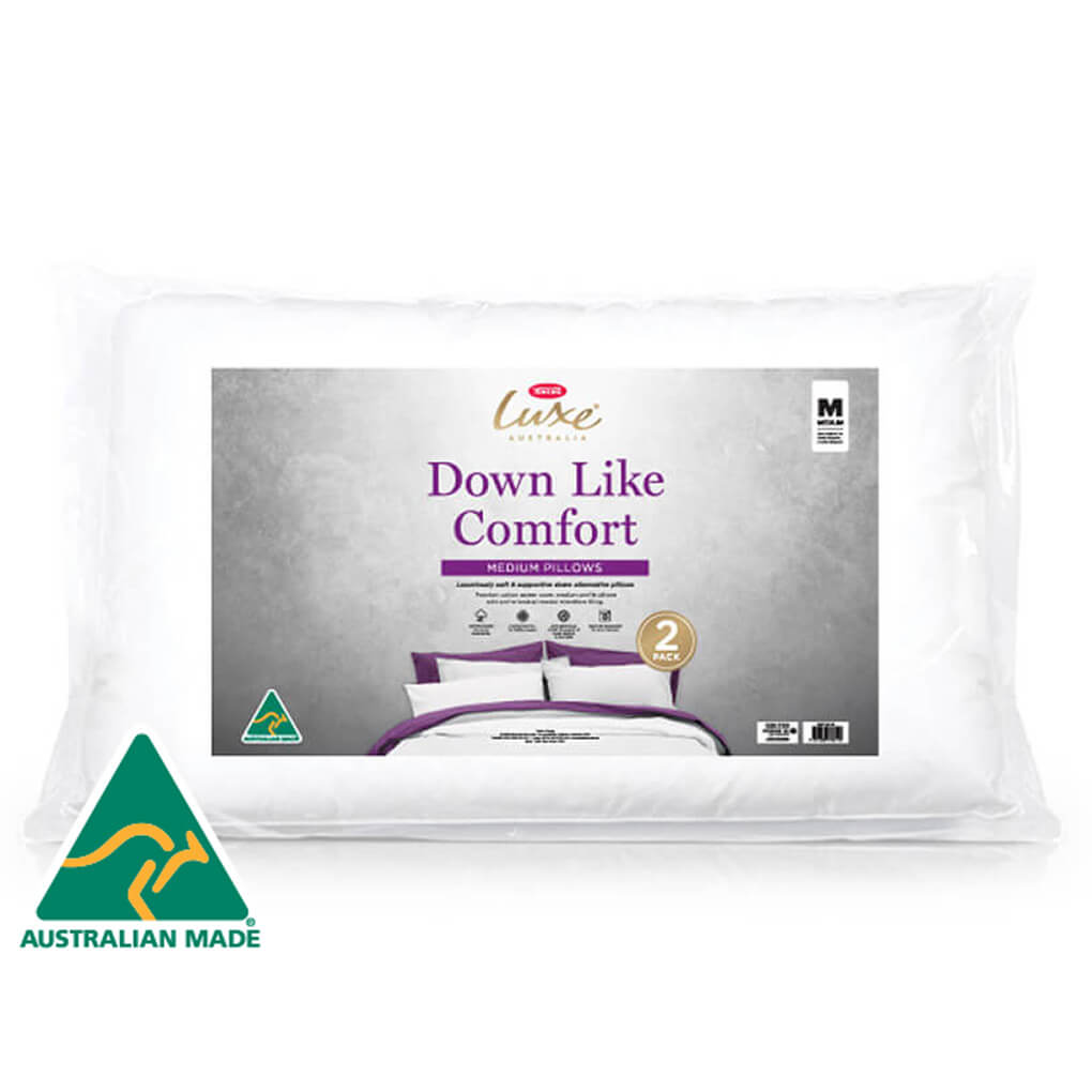Tontine Luxe Down-Like Pillow - Medium 2 Pack Tontine