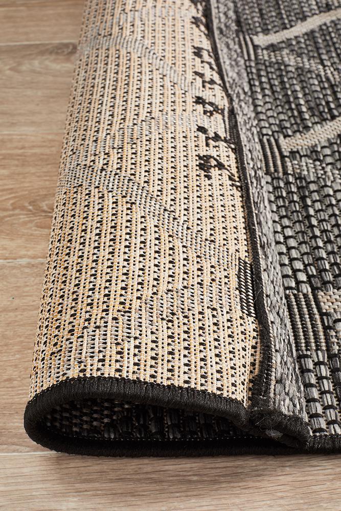 Rug Culture Terrace 5501 Black Runner Rug Rug Culture