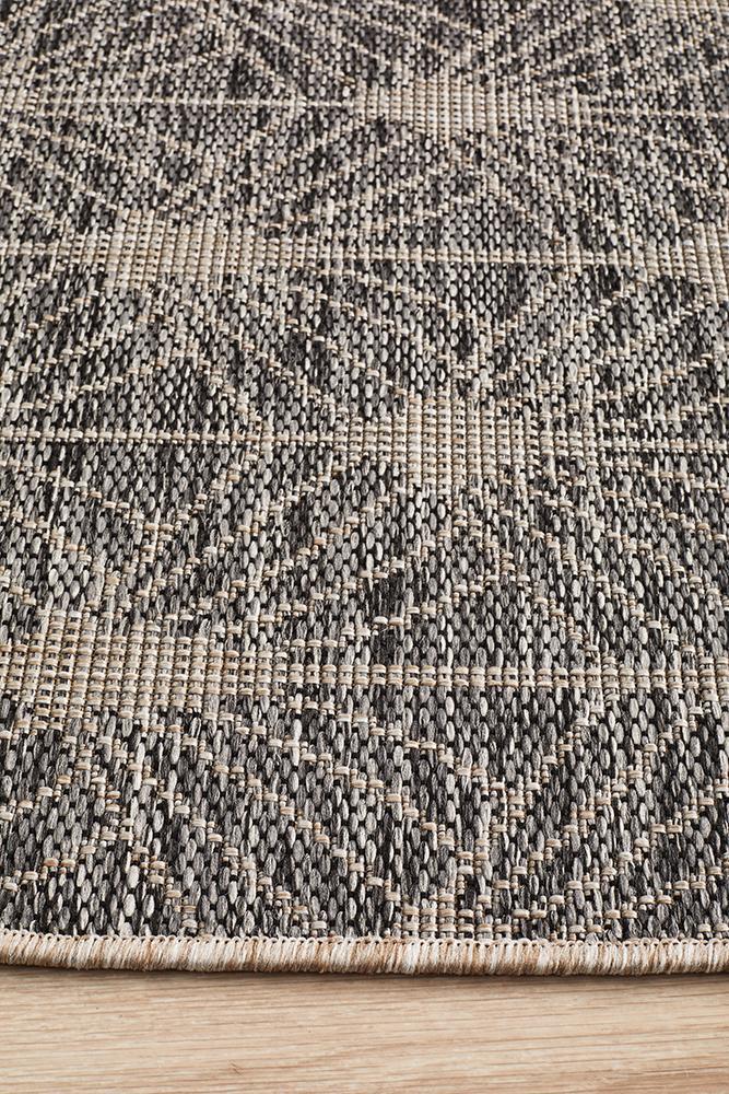 Rug Culture Terrace 5502 Black Runner Rug Rug Culture