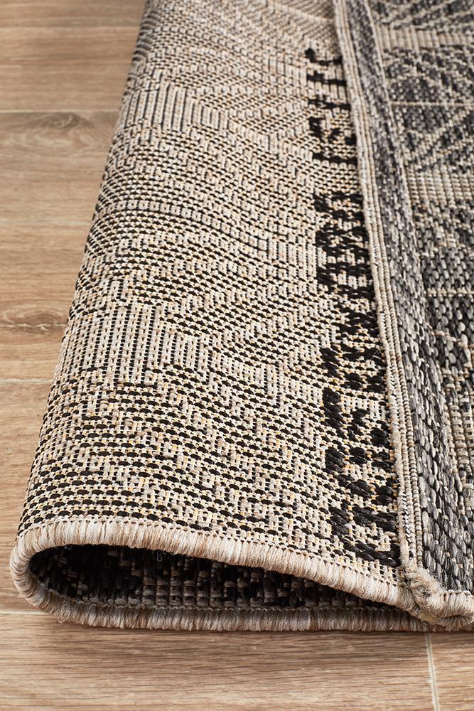 Rug Culture Terrace 5502 Black Runner Rug Rug Culture