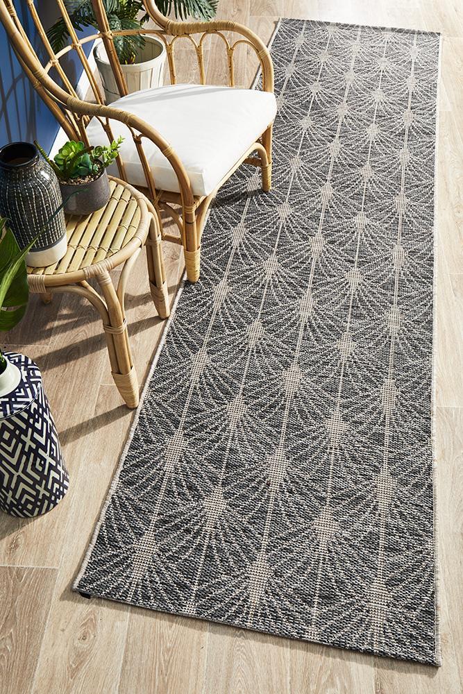 Rug Culture Terrace 5502 Black Runner Rug Rug Culture