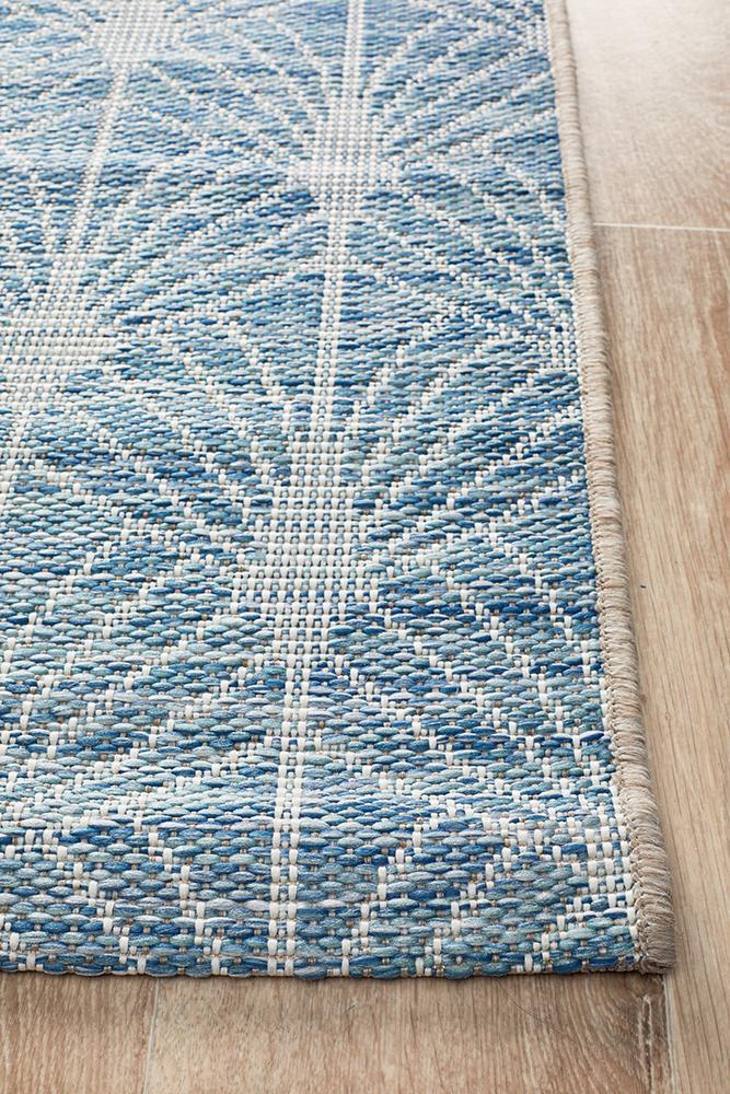 Rug Culture Terrace 5502 Blue Runner Rug Rug Culture