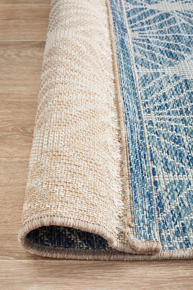 Rug Culture Terrace 5502 Blue Runner Rug Rug Culture