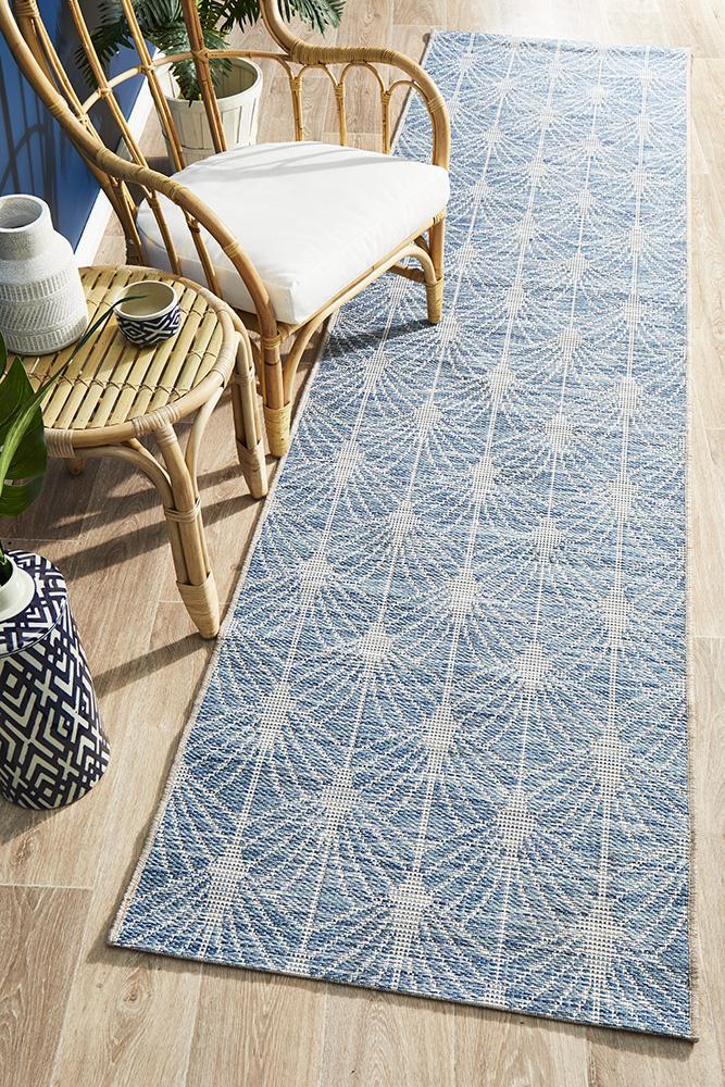 Rug Culture Terrace 5502 Blue Runner Rug Rug Culture